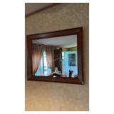 Wood Framed Mirror 33 x 27