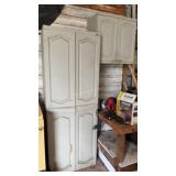 Rubber Maid type floor storage cabinet & wall