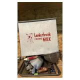Lenkerbrook Farms Milk Box,  Meat Fork, Ladle