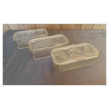 Glass Refrigerator Containers / Lids. 8 1/2 In