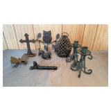 Metal Items. Owl, Squirrel, Nutcracker, More
