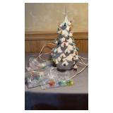 White Ceramic Christmas Tree. 13 In Tall