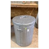 Galvanized Trash Can with Lid