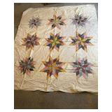 Star Quilt. 70 x 79. Some Marks & Stains
