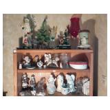 3 Shelves of Christmas Decorations