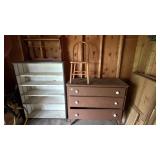 Furniture-2-floor shelving units, chest-of-dwrs,