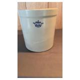 Roseville 1 Gal Crock. Blue Crown