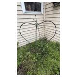 Wrought Iron Heart planter stand & more