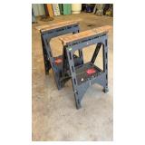 Sawhorses, plastic, folding
