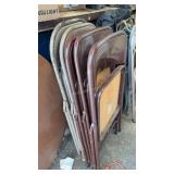 folding chairs, 7 metal, card table, etc
