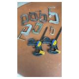 C-clamps & 2-6in Quick Grip clamps