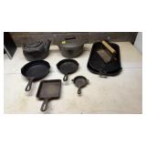 Cast Iron #3 & 5 skillets ( not marked ) ,