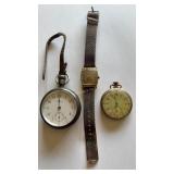 Elgin 15 jewel, Waltham Pocket Watches & Bulova
