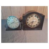 2 Electric Telechrom Clocks. Bigger is 7 In Tall