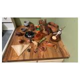 Wooden Animals, Ceramics, Woven Baskets, More
