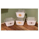Pyrex Refrigerator Dishes. Largest is 7 In Long