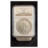 1995 MS69 Silver Eagle Dollar NGC Graded