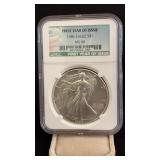 1986 MS69 Silver Eagle Dollar NGC Graded