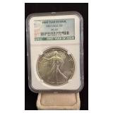 1986 MS69 Silver Eagle Dollar NGC Graded