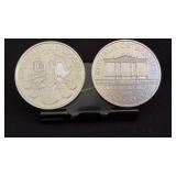 Two 2022 Austria 1,50 Euro Silver Rounds BU