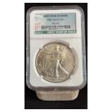 1986 MS69 Silver Eagle Dollar NGC Graded