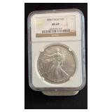 1996 MS69 Silver Eagle Dollar NGC Graded