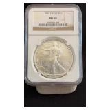 1994 MS69 Silver Eagle Dollar NGC Graded