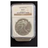 1994 MS69 Silver Eagle Dollar NGC Graded