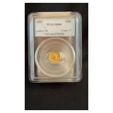 1853 Liberty Head $1 Gold Coin