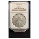1996 MS69 Silver Eagle Dollar NGC Graded