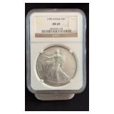 1996 MS69 Silver Eagle Dollar NGC Graded