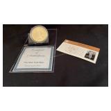 1923 Peace Silver Dollar with NY Mint COA