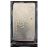 10 Troy ounce .999 pure fine silver ingot bar