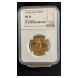 1994 MS70 $25 Gold Eagle NGC Graded  1/2 ozt