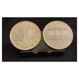 Two 2023 Austria 1,50 Euro Silver Rounds BU