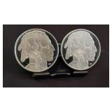 2 Buffalo 2024 Silver 1 ozt 999 Bullion Rounds BU