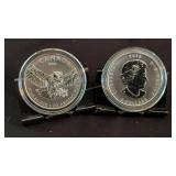 2 Canada 2015 Great Horned Owl Silver Coins