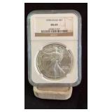 1998 MS69 Silver Eagle Dollar NGC Graded