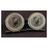 2 Canada 2014 Bald Eagle 1 ozt Silver $5 Coins