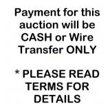 PAYMENTS - CASH, & WIRE TRANSFER ONLY