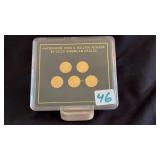 Five 2017 Gold Eagle $5 Coins 1/10 oz each