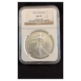 1996 MS70 Silver Eagle Dollar NGC Graded