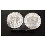 Two 2023 Austria 1,50 Euro Silver Rounds BU