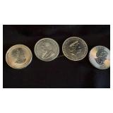 Four Various Silver Bullion Coins