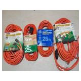 Unused Extension Cords two 25ï¿½ and two 50ï¿½