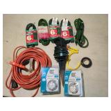25 ft Extension Cord, Outlet Strips & Timers