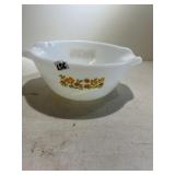 Amber Hocking Fire King Ware Bowl. 10 in Dia