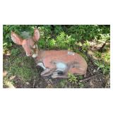 Concrete Lying Deer Figurine