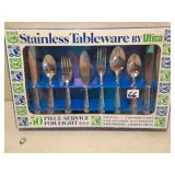 Utica Stainless Flatware Set NIB Star Pattern