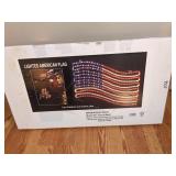lighted American flag